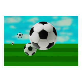 Bouncing Balls soccer ball fans football world cup Print