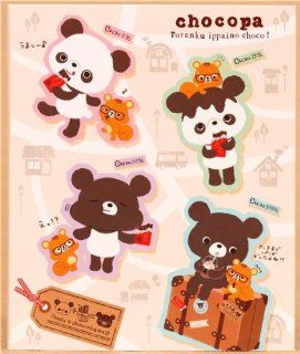 beige chocopa panda bear travel Post it sticky notes book Toys & Games
