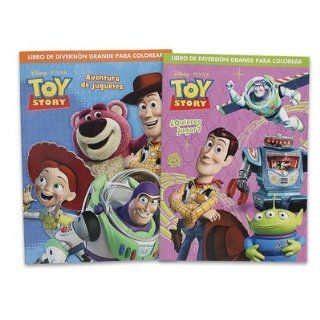 1pc Assorted Disney Toy Story Coloring Book in Spanish 96 Page Each: Toys & Games