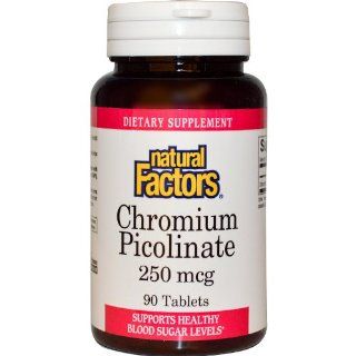Natural Factors Chromium Picolinate Capsules, 250mcg, 90 Count: Health & Personal Care