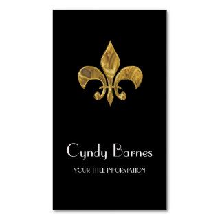Gold Fleur de  Lis on Any Color Background Business Card Templates