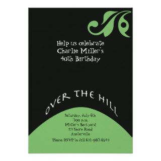 Over the Hill   Birthday Party Invitation