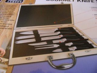 Gourmet Traditions Commercial Series 6 Piece Knife Set with Storage Case: Kitchen & Dining