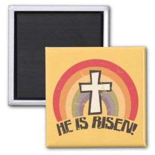 He Is Risen Religious Easter Fridge Magnets