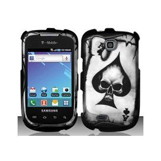 Samsung Dart T499 (T Mobile) Spade Skull Design Hard Case Snap On Protector Cover + Free Animal Rubber Band Bracelet: Cell Phones & Accessories