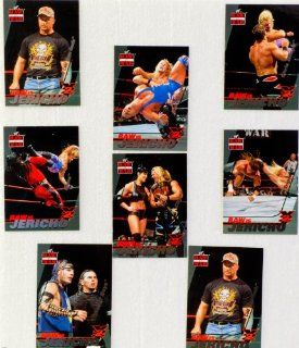 2001   Fleer / WWF   Raw is War / Raw is Jericho Series   Y2J   8 Trading Cards   Stone Cold Steve Austin / Chris Benoit / Kurt Angle / Kane / Chyna + More   Out of Print   Rare   Collectible 