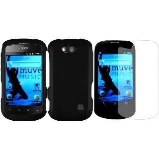 For ZTE Groove X501 Hard Cover Case Black+LCD Screen Protector: Cell Phones & Accessories