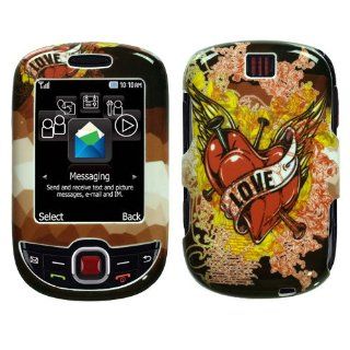 Hard Plastic Snap on Cover Fits Samsung T359 Smiley Love Tattoo T Mobile: Cell Phones & Accessories