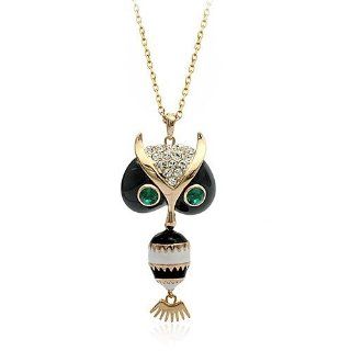 Swarovski Crystal 18k Gold Plated Multi color Exquisite Owl Necklace Z#1859 Zg503d74: Jewelry