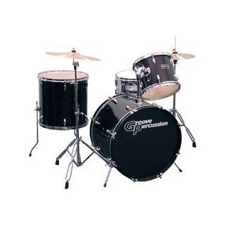 Groove Percussion PVA14 4 Piece Drum Set with Cymbals and Hardware: Musical Instruments