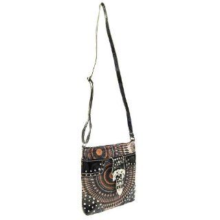 Cs P 504 1011 Tribal Crossbody Bag Black Tan : Cosmetic Tote Bags : Beauty