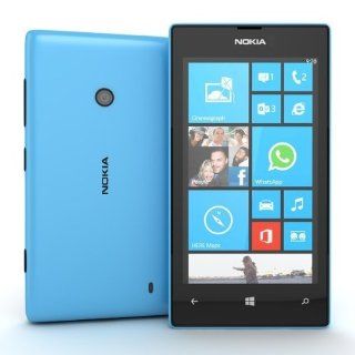 Nokia Lumia 520 8GB Unlocked GSM Windows 8 OS Cell Phone   Cyan Blue: Cell Phones & Accessories
