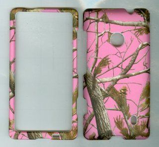 NOKIA LUMIA 521 520 T MOBILE AT&T METRO PCS PHONE CASE COVER FACEPLATE PROTECTOR HARD RUBBERIZED SNAP ON CAMO PINK REAL TREE HUNTER NEW: Cell Phones & Accessories