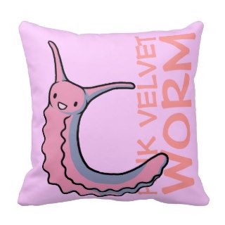 Pink Velvet Worm Pillow