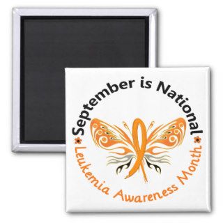 Leukemia Awareness Month Butterfly 3.3 Refrigerator Magnet