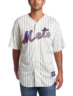 MLB Men's New York Mets Ivory/Royal Alternate Short Sleeve 6 Button Synthetic Replica Baseball Jersey Spring 2012 (Ivory/Royal, Medium) : Sports Fan Jerseys : Sports & Outdoors
