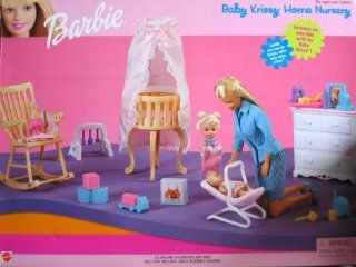 Barbie Baby KRISSY Home Nursery Playset w Krissy Outfit (1999 Arcotoys, Mattel): Toys & Games