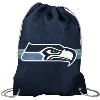 NFL Seattle Seahawks Team Logo Drawstring Backpack   Navy Blue : Sports Fan Drawstring Bags : Sports & Outdoors
