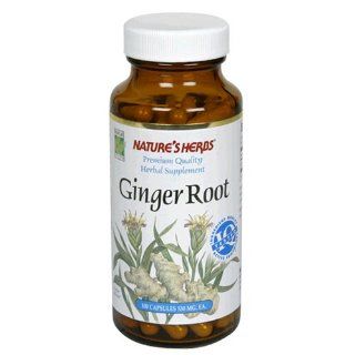 Nature's Herbs Ginger Root, 528 mg, Capsules, 100 capsules (Pack of 4): Health & Personal Care