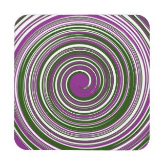 Colorful pinwheel pattern coaster