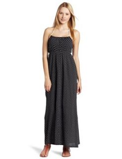 Roxy Juniors Love Poem Maxi Dress, Black Stripe, Small at  Womens Clothing store