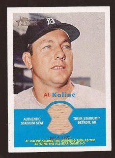 Al Kaline 2005 Topps Heritage Clubhouse Collection Relics Event Used Seat Tiger Stadium   Detroit, MI: Sports Collectibles