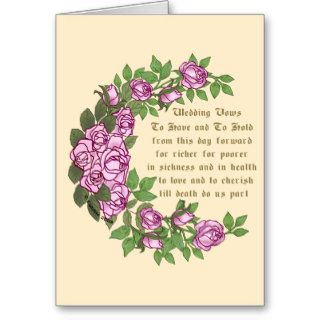 Wedding Vows Greeting Cards