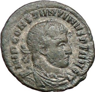 CONSTANTINE I the GREAT 314AD Ancient Roman Coin Nude Sol Sun God w globe: Everything Else