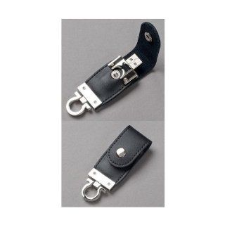 Premium Black Leather Key FOB USB Flash Memory Drive 16 GB: Computers & Accessories