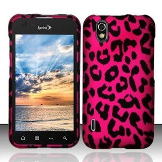 TRENDE   Pink Leopard Hard Snap On Case Cover Faceplate Protector for LG Optimus Black by Straight Talk + Free Texi Gift Box: Cell Phones & Accessories