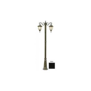 Filament Design Cabernet Collection 2 Light 93 in. Outdoor Black Pole Lantern with White Opal Shade CLI WUP252409