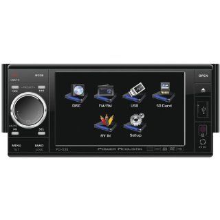 Power Acoustik Pd 535 5.3 Single Din In Dash Motorized Tft/Lcd Touchscreen With Dvd & Detachable Face  Vehicle Dvd Players 
