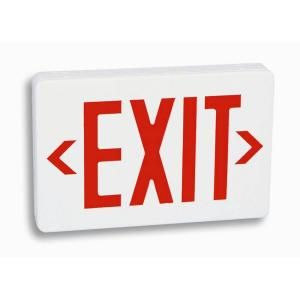 Filament Design Nexis 1 Light Thermoplastic LED Universal Mount Red Exit Sign VEXUBPWBWHR27