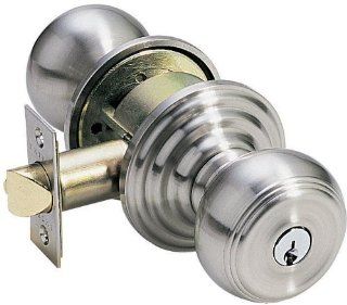 Emtek 510WUS10B Oil Rubbed Bronze Waverly Waverly Single Cylinder Keyed Entry Classic Brass Knobset   Doorknobs  