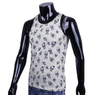 Azzuro Mens New Style Round Neck Skull Pattern Casual Summer Tank Top at  Mens Clothing store: Tank Top And Cami Shirts
