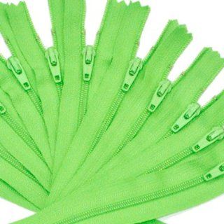 6.5" Zipper YKK #3 Nylon Coil Zippers ~ Closed Bottom ~ (536) Spring Green (12 Zippers / Pack)