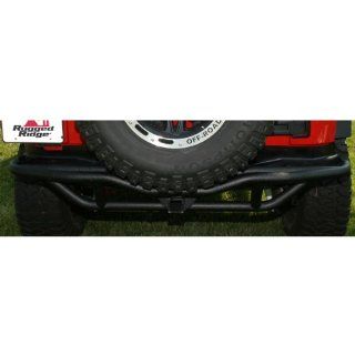 Rugged Ridge 11503.15 RRC Rock Crawling Textured Black Rear Bumper with Hitch Automotive