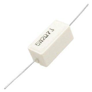 10 Pcs 2.7 Ohm 2R7 5% Wire Wound Fixed Cement Resistor 5W