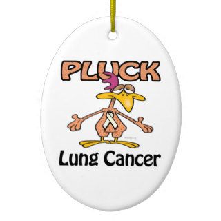 Pluck Lung Cancer Awareness Design Christmas Ornament