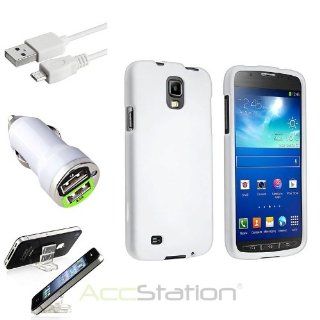 XMAS SALE!!! Hot new 2014 model White Hard Skin Case+USB+Car Charger+Mount For Samsung Galaxy S4 Active i537CHOOSE COLOR: Cell Phones & Accessories