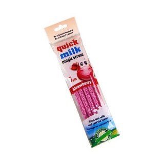 Quick Milk Magic Milk Straws 5 Count Strawberry [5 Pack]  Powdered Chocolate Beverage Mixes  Grocery & Gourmet Food
