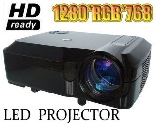 NEW LCD LED HD 1280*768 Projector 2600 Lumens For Office & Home theatre(Films/Games) 3*HDMI 2*USB VGA AV PC Laptop Blu ray Support 1080P High Brightness Electronics