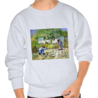 Van Gogh First Steps (after Millet) (F668) Pullover Sweatshirt