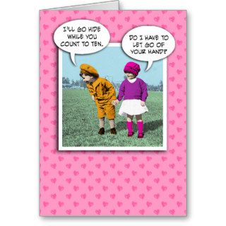 Cute Valentine's Day card Hide and Seek