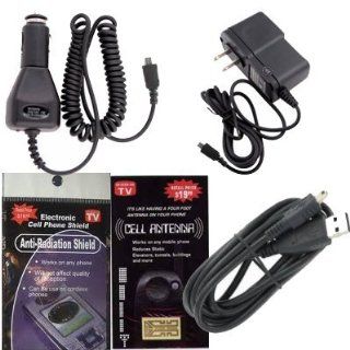 Samsung Galaxy Rugby Pro Charging Kit: Car Charger, House Charger and USB Charger with Antenna Booster, Anti Radiation Shield .: Cell Phones & Accessories