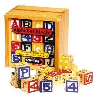 Toy / Game Amazing Schylling Alphabet Block Wooden Box with An Easy Sliding Lid To Encourage Your Kids: Toys & Games