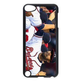 NFL Atlanta Braves Custom Case for iPod Touch 5, VICustom iTouch 5 Protective Cover(Black&White)   Retail Packaging: Cell Phones & Accessories