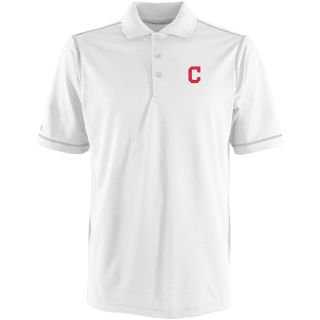 Antigua Cleveland Indians Mens Icon Polo   Size: Large, White/silver (ANT INDN