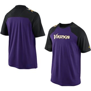 NIKE Mens Minnesota Vikings Dri FIT Fly Slant Short Sleeve T Shirt   Size: