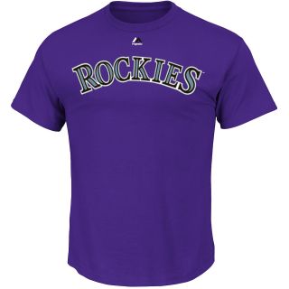 MAJESTIC ATHLETIC Mens Colorado Rockies Troy Tulowitzki Name And Number Short 